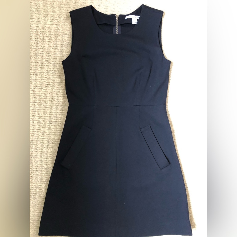 Diane Von Furstenberg Carpreena Mini Dress in Navy Blue